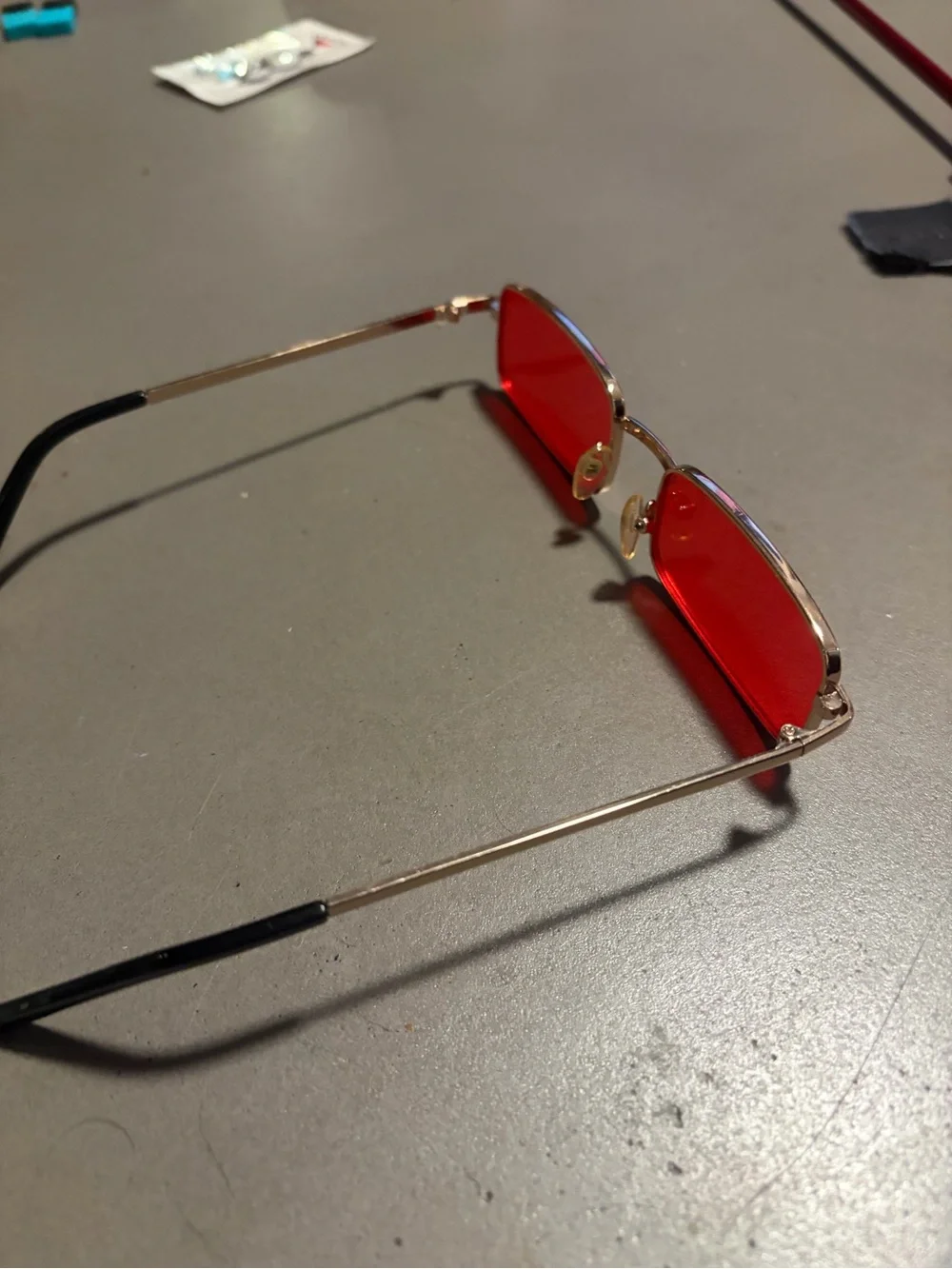 Red Rectangular Men’s Sunglasses